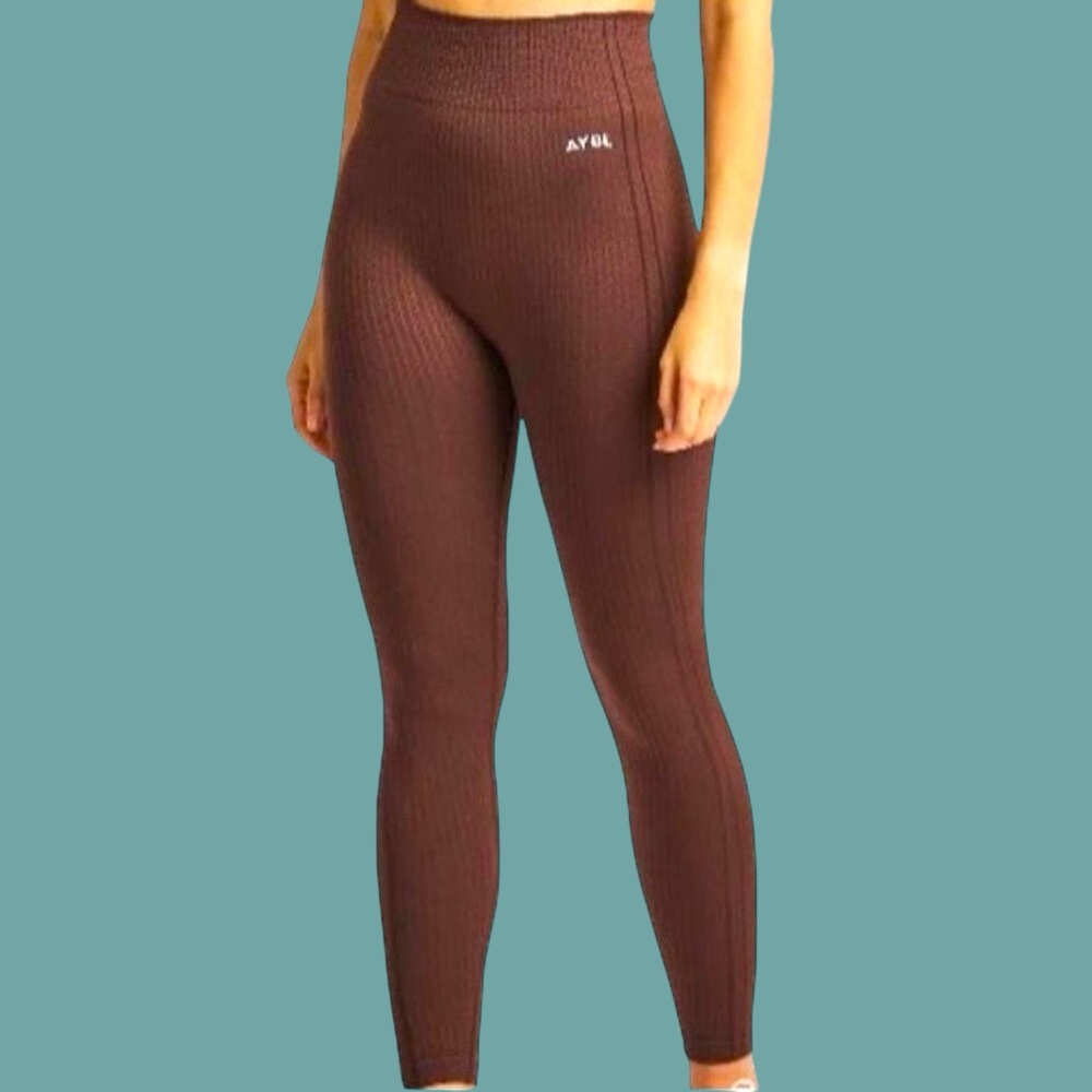 AYBL Chocolate Ribbed Leggings